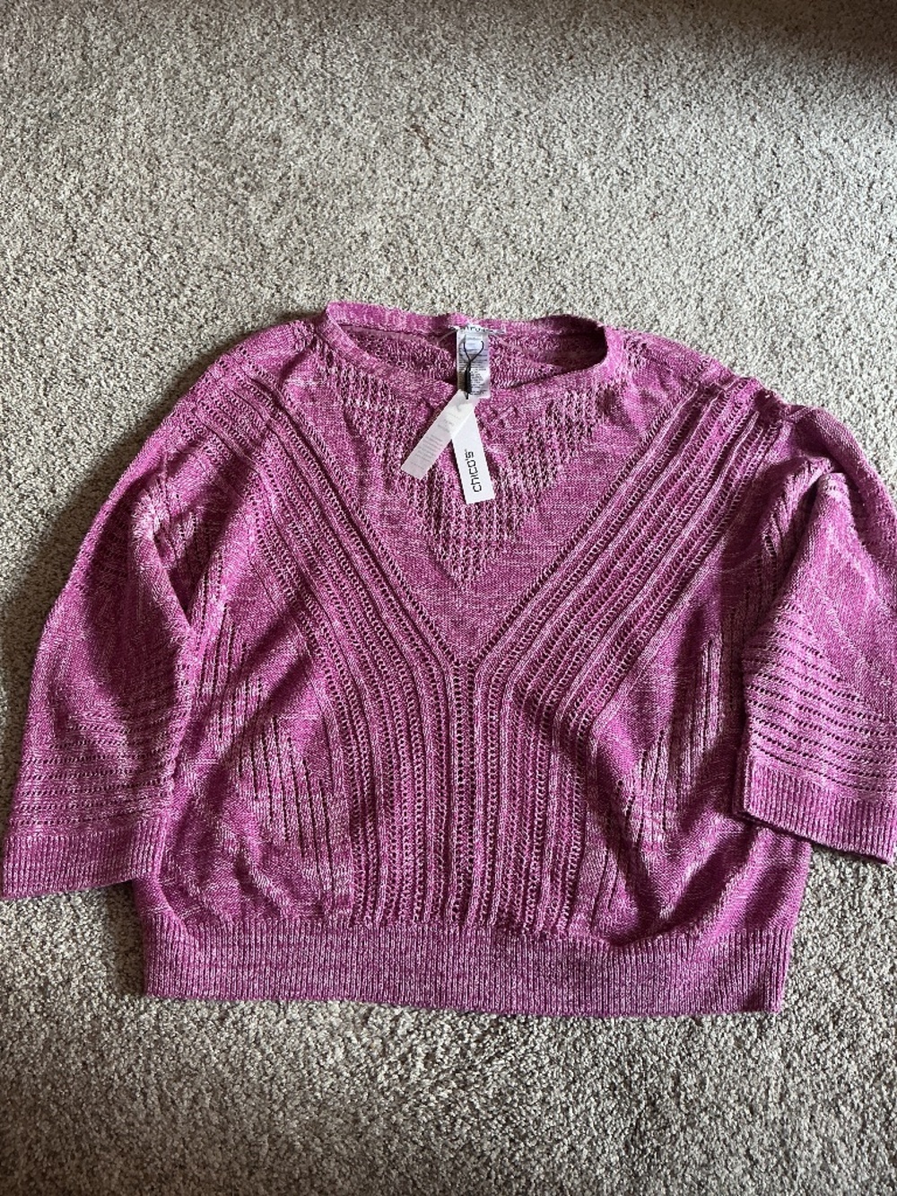 NWT Chicos 2 Lilac 2026 Sweater!